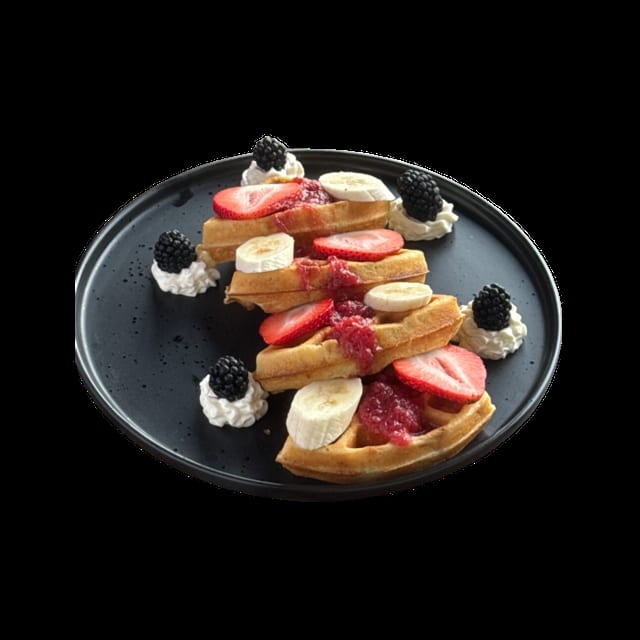 Berries and Cream Waffles.
